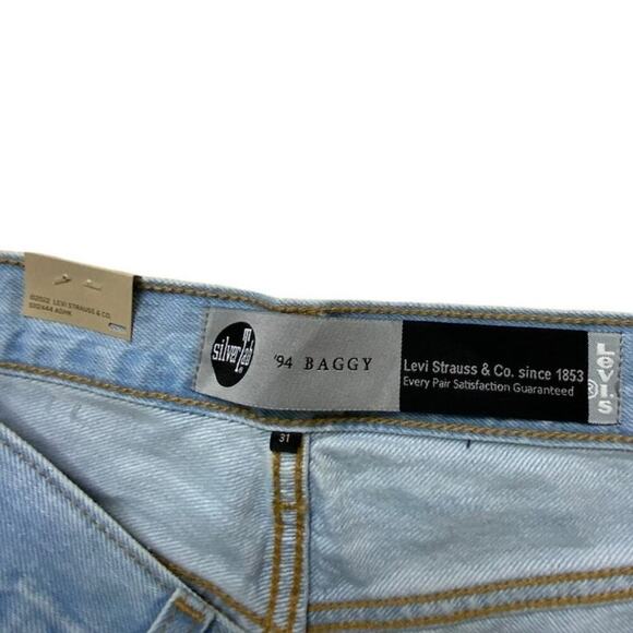 Levis Silver Tab 1994 Baggy Jeans Mens 31x31 Straight Mid Rise Distressed NWT - Picture 9 of 13